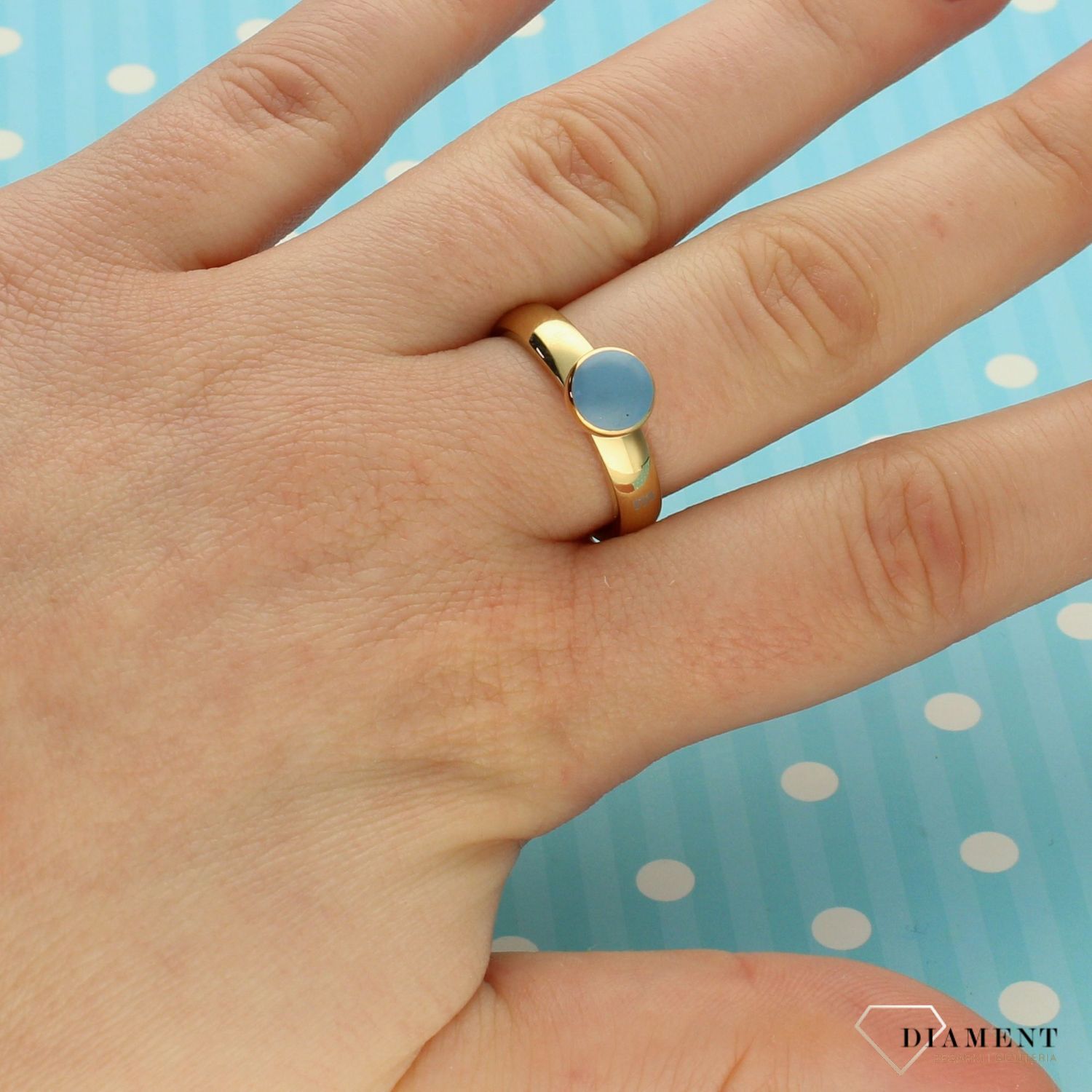 Pierścionek z niebieskim oczkiem Melano masa jubilerska M01SR504GD Blue (2).jpg